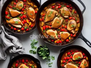 One-Pan Braised Chicken with Soy Sauce and Tomatoes