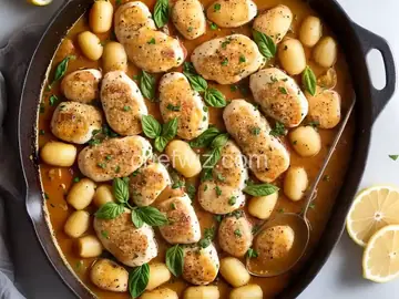 One-Pan Lemon Parm Chicken Gnocchi
