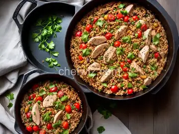 One-Pot Mediterranean Chicken and Farro