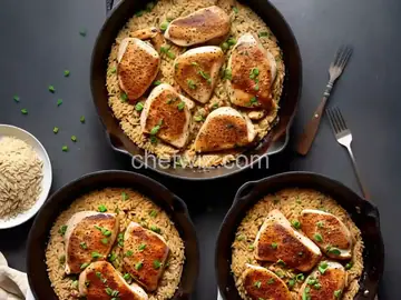 One-Skillet Chicken With Buttery Orzo