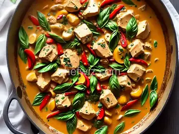One-Skillet Creamy Thai Basil Chicken