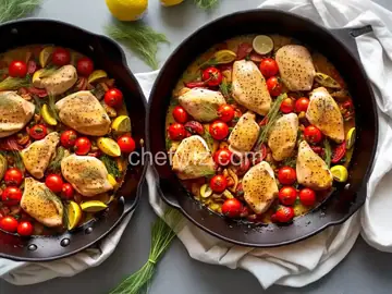 One-Skillet Lemony Chicken with Fennel and Tomatoes