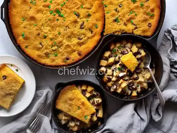 One-Skillet Mushroom Cornbread Stuffing