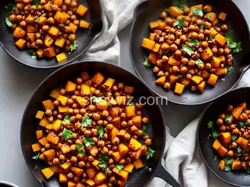 One-Skillet Roasted Butternut Squash With Spiced Chickpeas