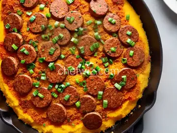 One-Skillet Sausage and Polenta Parmesan