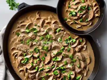 Onion Elk Roast Stroganoff