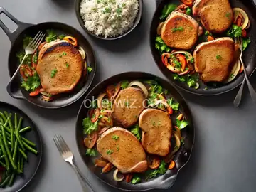 Onion Pan-Fried Pork Chops