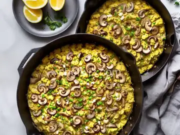 Onion and Mushroom Scrambled Eggs