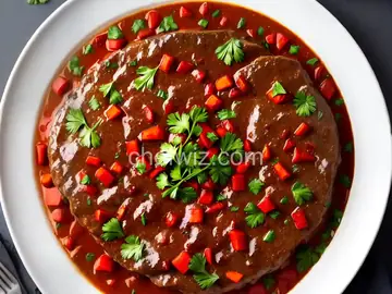Onion and Pepper Smothered Round Steak