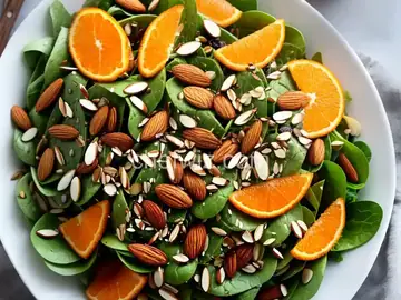 Orange Almond Mixed Green Salad