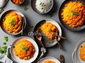 Orange colour rice