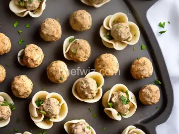 Orecchiette with Mini Chicken Meatballs