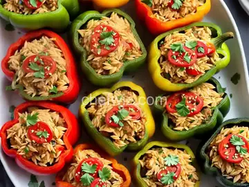 Orzo Stuffed Peppers