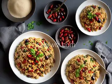 Orzo with Sun-Dried Tomatoes and Kalamata Olives