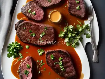 Ostrich Steaks with Calvados Sauce