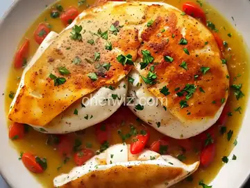 Oven Baked Crabmeat Stuffed Sole with Meuniere Sauce
