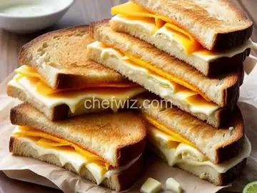 Oven-Baked Three Cheese Sandwich
