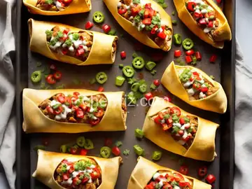 Oven-Fried Chicken Chimichangas