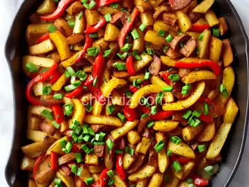 Oven Home Fries with Peppers and Onions