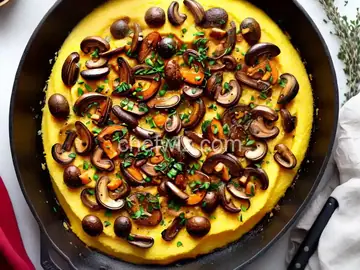 Oven Polenta With Roasted Mushrooms and Thyme
