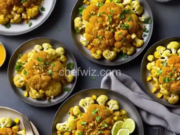 Oven Roasted Cauliflower with Turmeric and Ginger