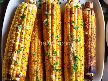 Oven Roasted Parmesan Corn on the Cob