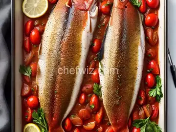 Oven Roasted Red Snapper Fillets with Tomatoes and Onions