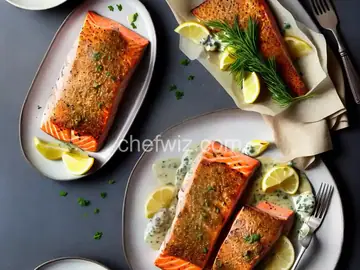 Oven-Roasted Salmon with Tarragon Tartar Sauce