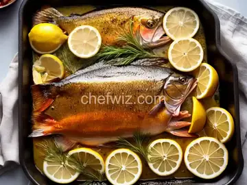 Oven Roasted Trout with Lemon Dill Stuffing