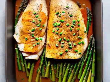 Oven baked tilapia and asparagus