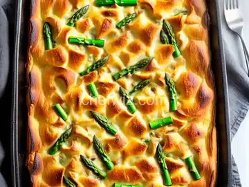 Overnight Asparagus Mushroom Strata