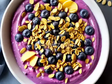 Overnight Oats Blueberry Smoothie Bowl