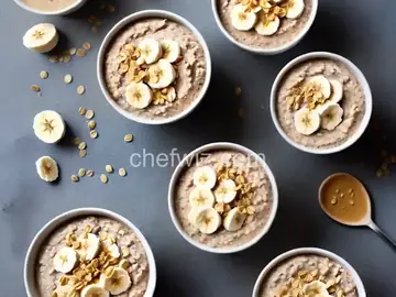 Overnight Oats With Banana, Maple Syrup, and Tahini