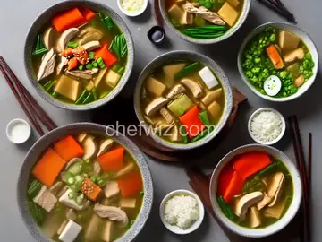 Ozoni (Japanese New Year's Soup) With Mochi, Chicken, and Vegetables Recipe