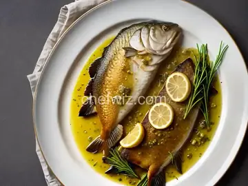 Pan Fried Largemouth Bass with Lemon Garlic Herb Butter Sauce