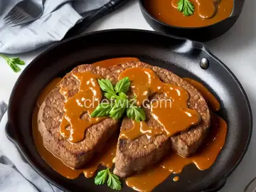 Pan-Fried Steak with Marsala Sauce