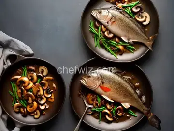Pan Seared Bronzino with Mushroom Pan Jus