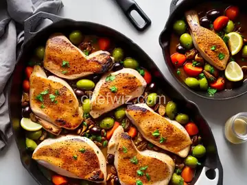 Pan Seared Chicken with Olives