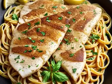 Pan-Seared Lemon Tilapia with Parmesan Pasta