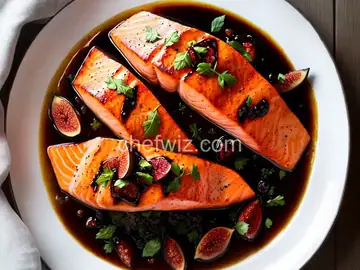 Pan-Seared Salmon with Fresh Fig and Balsamic Reduction