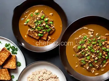 Pan-Seared Tempeh with Peanut Sauce