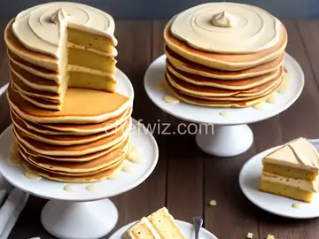 Pancake Cake with Maple Cream Frosting