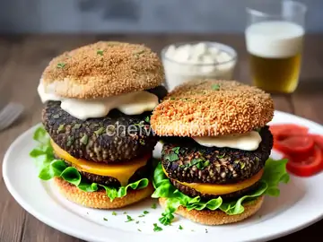 Panko-Crusted Portabella Mushroom Burger