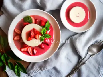 Panna Cotta With Fresh Strawberry Sauce