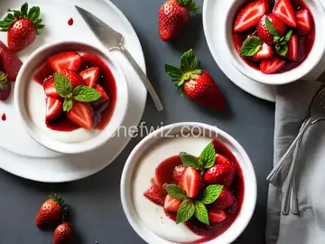 Panna Cotta with Balsamic Strawberries
