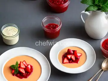 Panna Cotta with Strawberry Jam
