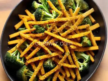 Parmesan Crusted Broccoli Stem Fries