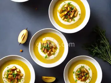 Parsnip Soup with Caramelized Apples