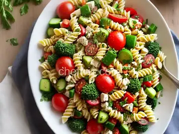 Pasta Salad With Spring Vegetables and Tomatoes