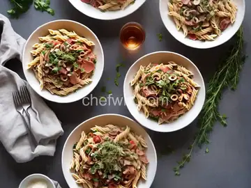 Pasta With Mushrooms and Prosciutto